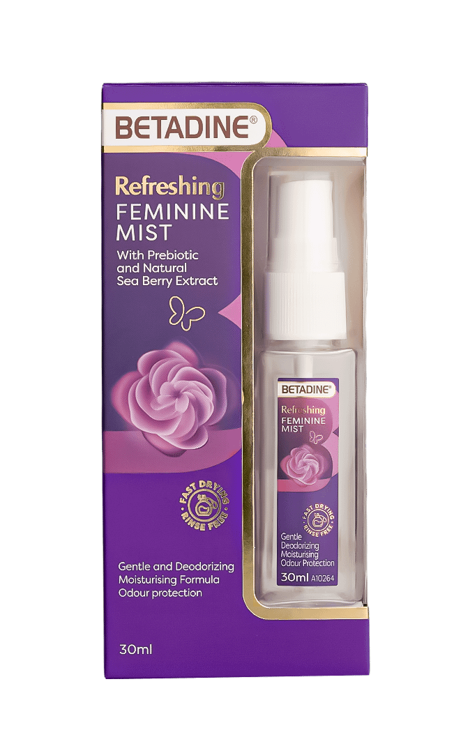 BETADINE® REFRESHING FEMININE MIST - FRONT OF BOX