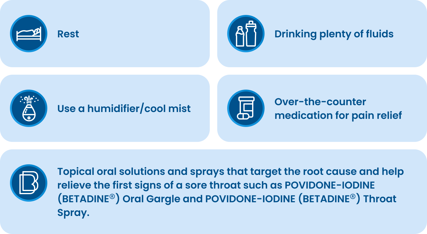 Common at-home treatments for bacterial and viral sore throat