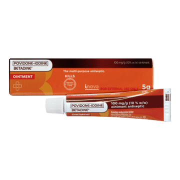 New Betadine Ointment Packaging of Tube and Box
